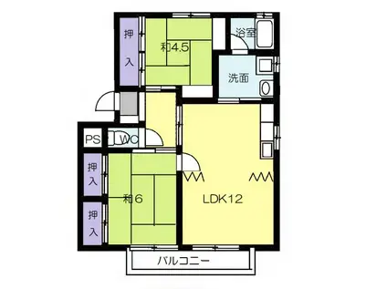 コーポNEWナガタ(2LDK/1階)の間取り写真