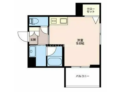 グランセントラル ミラまち(ワンルーム/4階)の間取り写真