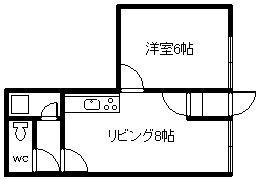 CASA VESINA(1DK/1階)の間取り写真