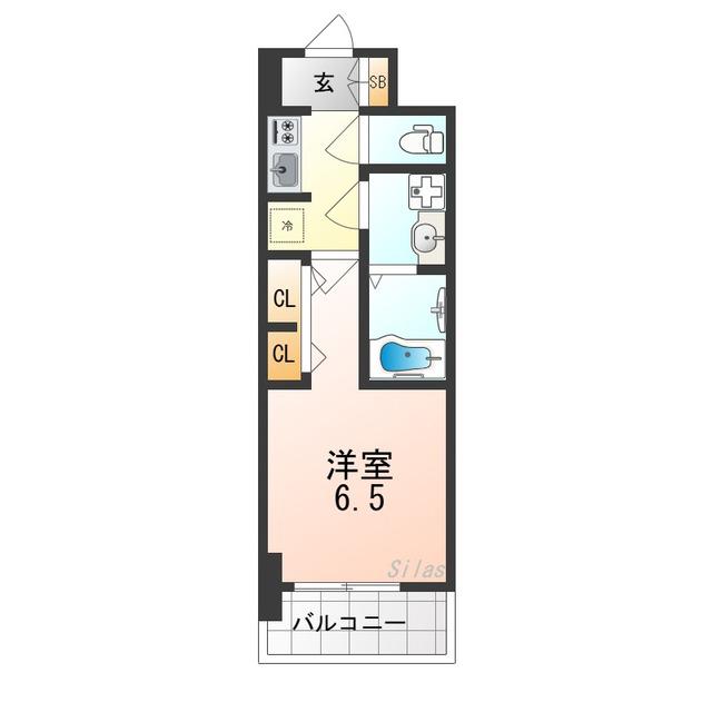 S-RESIDENCE堺ALTKLAS(1K/12階)の間取り写真