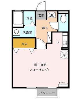 セジュール81(ワンルーム/1階)の間取り写真
