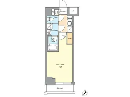 AIFLAT渋谷西原(1K/3階)の間取り写真