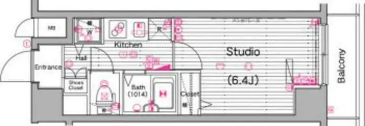 グランド・ガーラ横濱山下町 7階階 間取り