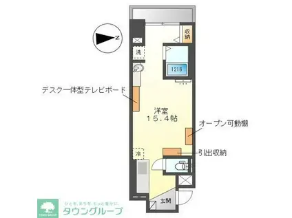 GRAND CHAINON金山(ワンルーム/2階)の間取り写真