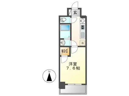 ディアレイシャス名古屋ステーション(1K/9階)の間取り写真
