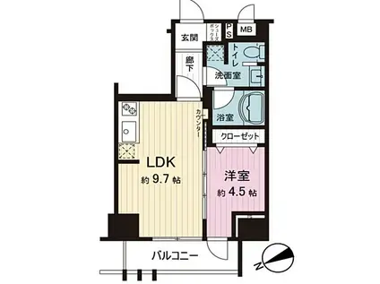 シティインデックス池袋(1LDK/2階)の間取り写真