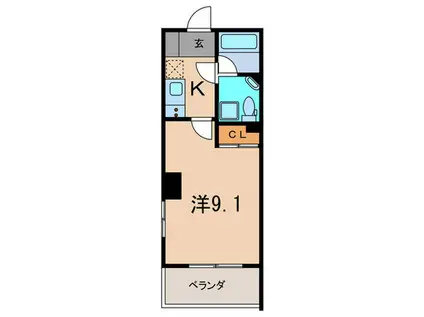 GRANZ(1K/7階)の間取り写真