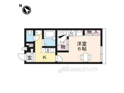 レオパレスプランタン四番館(1K/2階)の間取り写真