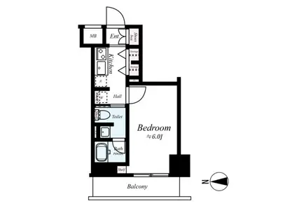 ラフィスタ大師前III(1K/5階)の間取り写真