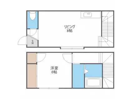 テイクファイブ(1LDK/1階)の間取り写真