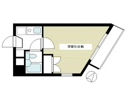 ストリングビル(1K/4階)の間取り写真