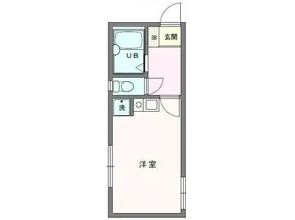 クンストハウス茅ヶ崎館(1K/1階)の間取り写真