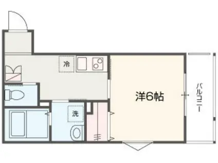 メルディア小手指(1K/3階)の間取り写真