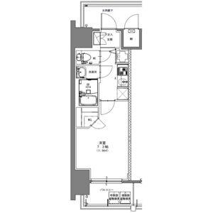 S-RESIDENCE浅間町駅前AXIAL(1K/2階)の間取り写真
