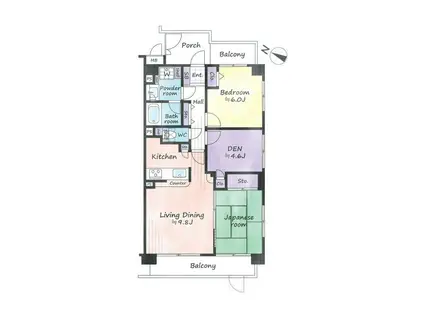 クリオ横浜高島町壱番館(2SLDK/7階)の間取り写真