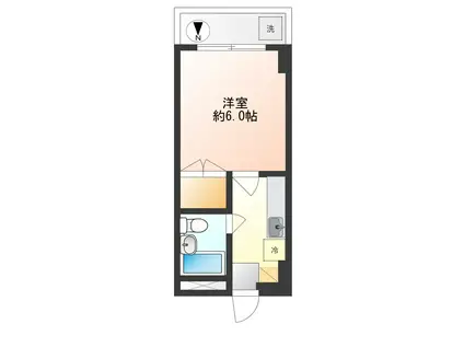 ミラドール一の橋(1K/5階)の間取り写真