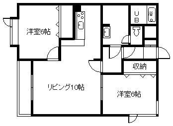 ガーデンパレス神居 A(2LDK/1階)の間取り写真