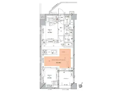 OPUS RESIDENCE MEGURO SENZOKU(2LDK/6階)の間取り写真