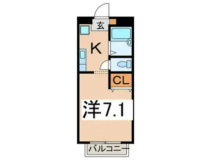 マックスコート(1K/1階)の間取り写真