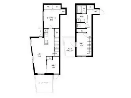 COEUR BLANC西荻窪(3LDK/4階)の間取り写真