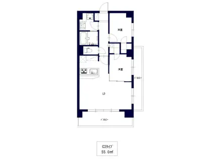 センチュリー八王子ルミエール(2LDK/3階)の間取り写真