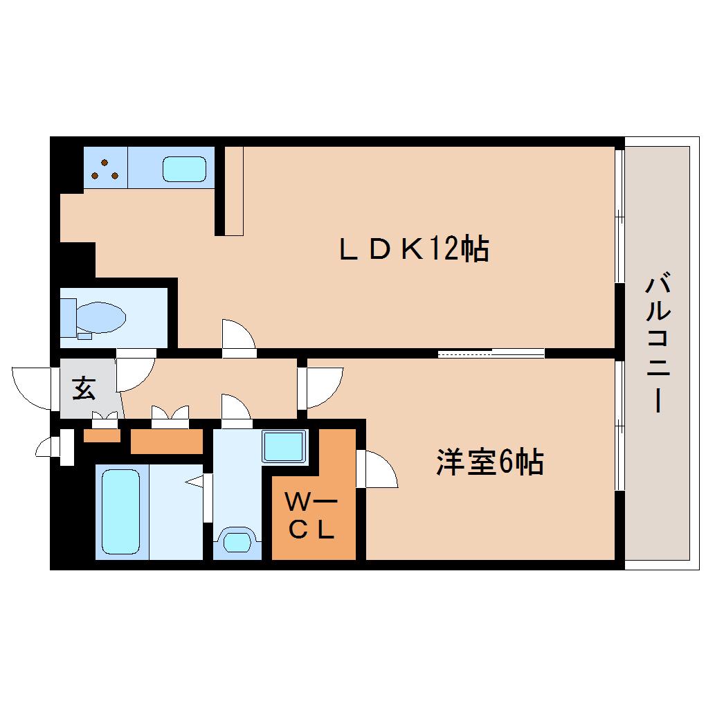 レオパレスエクセル耳成(1LDK/2階)の間取り写真