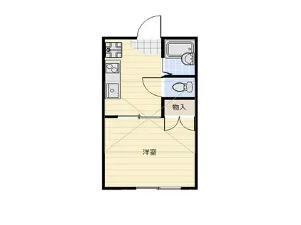 プルミエール(1K/1階)の間取り写真