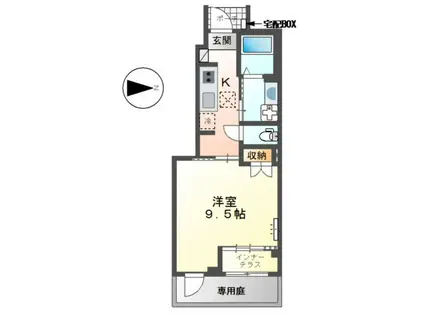 岩倉市S様 (1K/1階)の間取り写真