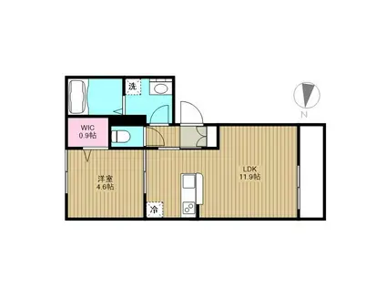 CORNEJO(1LDK/2階)の間取り写真