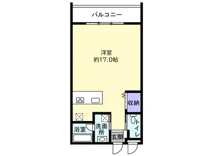 I-AGE(ワンルーム/4階)の間取り写真