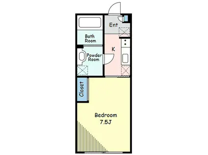 LAPIS下目黒(1K/4階)の間取り写真