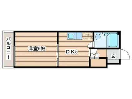 平岸ファースト(1DK/1階)の間取り写真