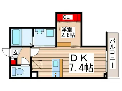 MY STYLE 三郷(1DK/3階)の間取り写真