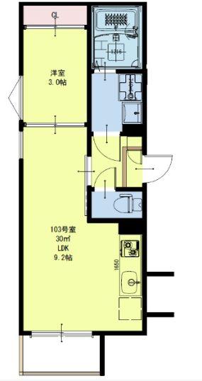 REGALEST仙台卸町(1LDK/1階)の間取り写真