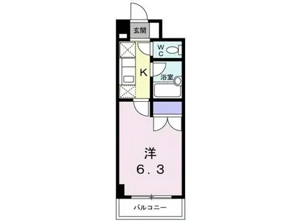 サンブライトいずみ(1K/3階)の間取り写真