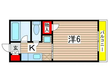 穴川ハイリビング壱番館(1K/2階)の間取り写真