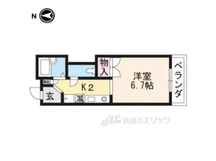 サカイビル(1K/5階)の間取り写真