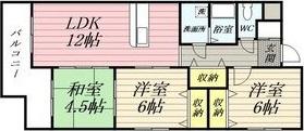 サン・ファミール(3LDK/3階)の間取り写真