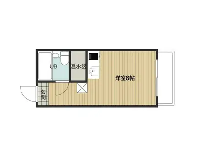 ライオンズマンション横浜(ワンルーム/3階)の間取り写真