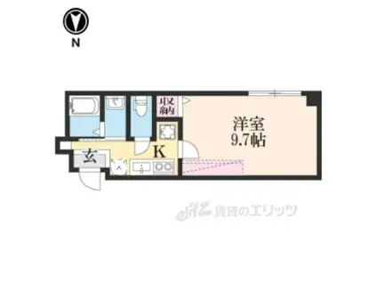 三条高倉マンション響(1K/5階)の間取り写真