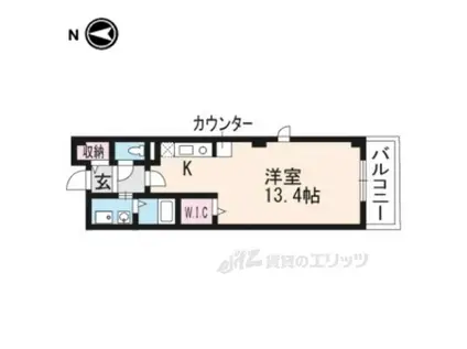 ボヌール(ワンルーム/3階)の間取り写真