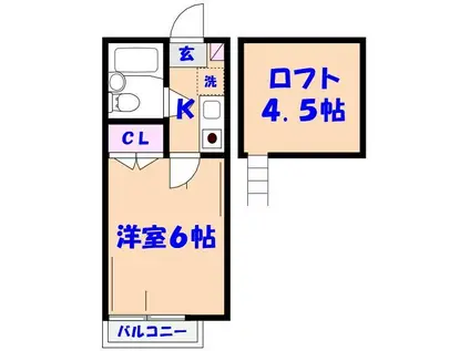 オラシオンT(1K/2階)の間取り写真
