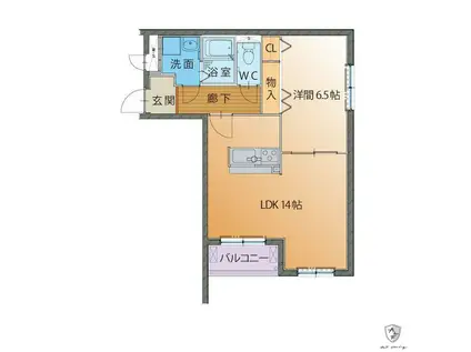 PRIER Y (1LDK/1階)の間取り写真