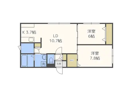SHOUSHOU イースト26(2LDK/1階)の間取り写真