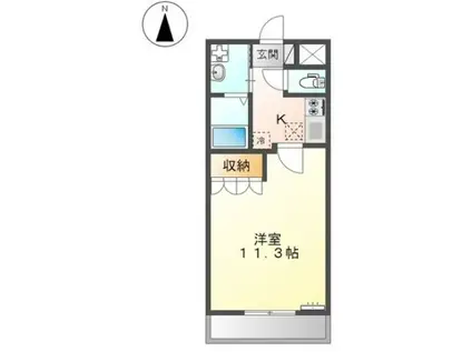 アメニティーハイツY(1K/1階)の間取り写真