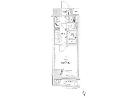 プレール・ドゥーク練馬ノースCITY LA(1K/3階)の間取り写真