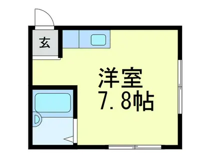 シティパル(ワンルーム/1階)の間取り写真