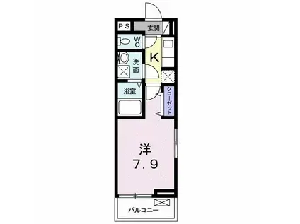 クレメント ハウス ヴェガ(1K/2階)の間取り写真