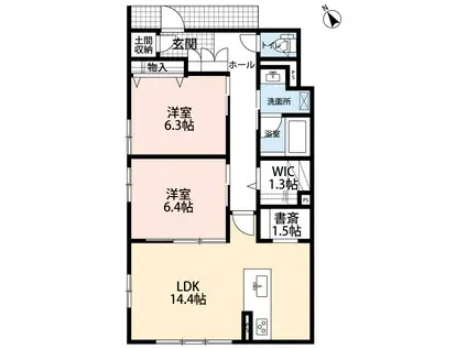 ケントスクエア八番館(2LDK/2階)の間取り写真