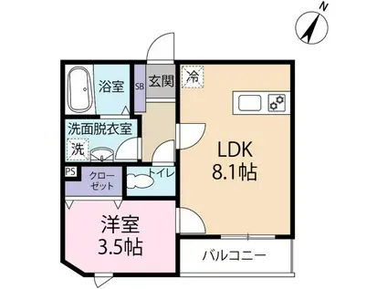 RAFFINATO OGI(1LDK/3階)の間取り写真